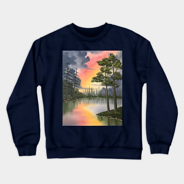 Stormy Stream Crewneck Sweatshirt by J&S mason